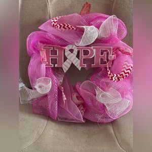 Breast Cancer Wreath